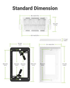LEENUE Brush Wall Plate with Mounting Bracket, Cable Pass Through