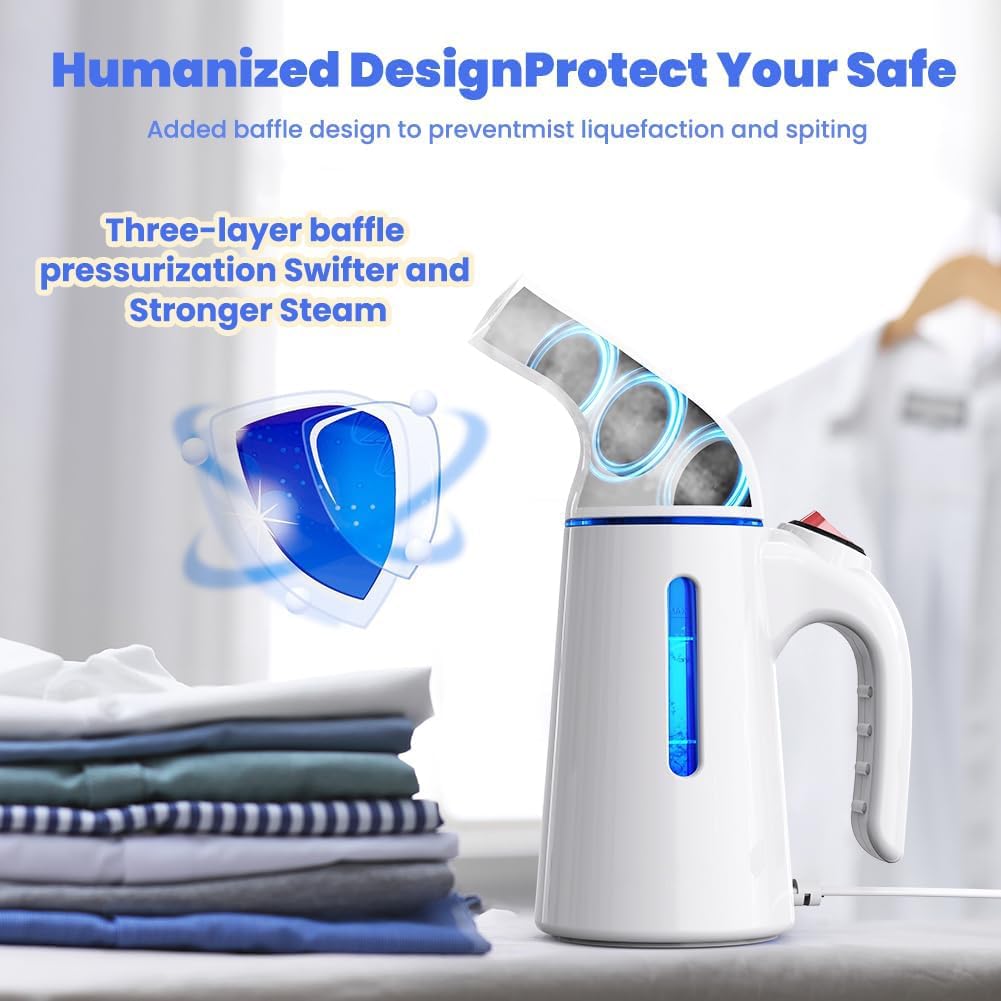 Steamer for Clothes 700W, Fast Heat-up in 40S Clothes Steamer | 120ML Water Tank, 25g/min Strong Penetrating Steam