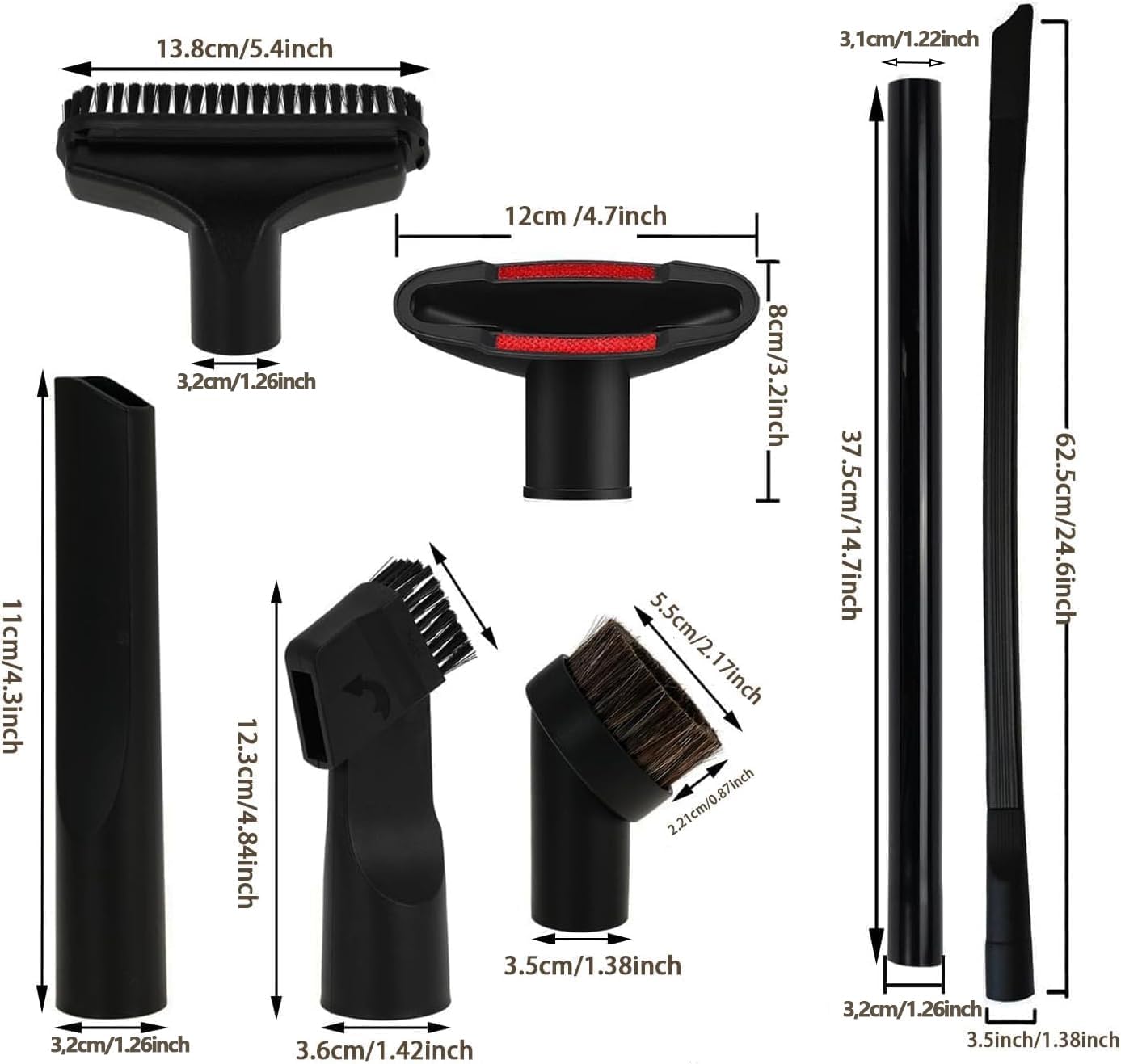Universal Vacuum Attachments Kit -Shop Vac Attachments1 7/8" to 1 1/4" Vacuum Attachments Cleaners Accessories for