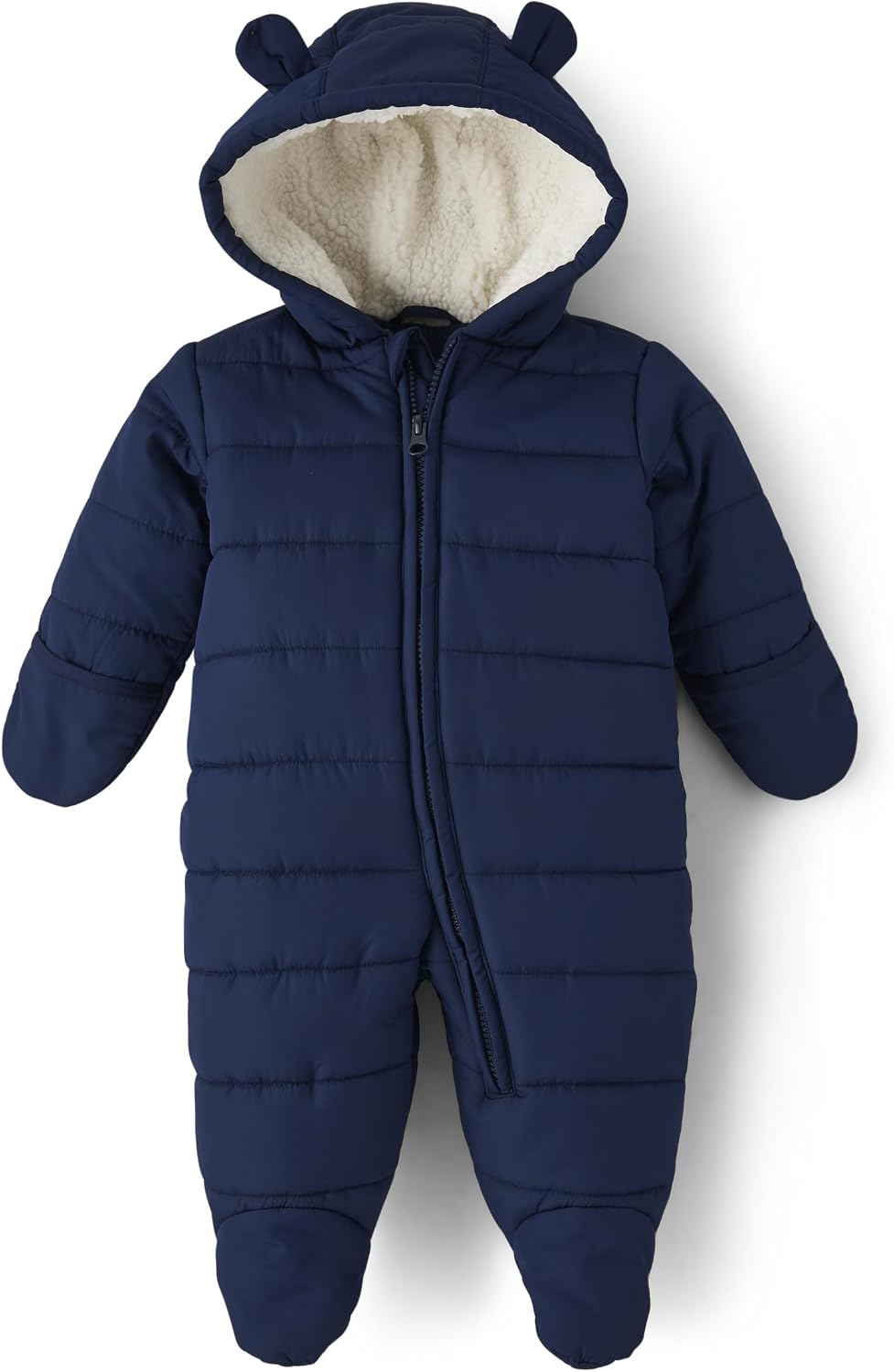 unisex-baby And Newborn Fleece Hoodie Zip Front Bunting Snowsuit