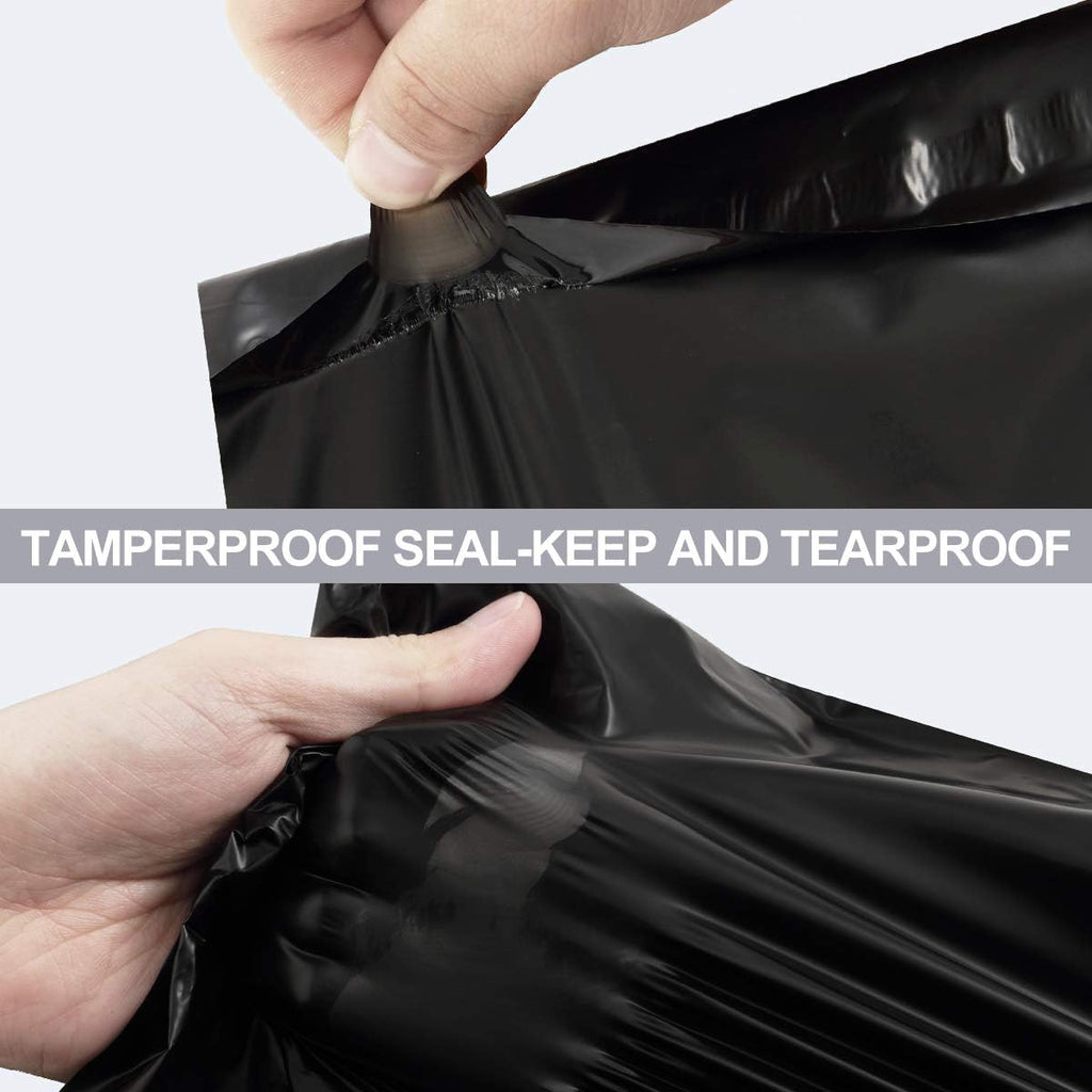 Large Poly Mailers 14.5x19 Inch Black 200 Pack Plastic Shipping Bags