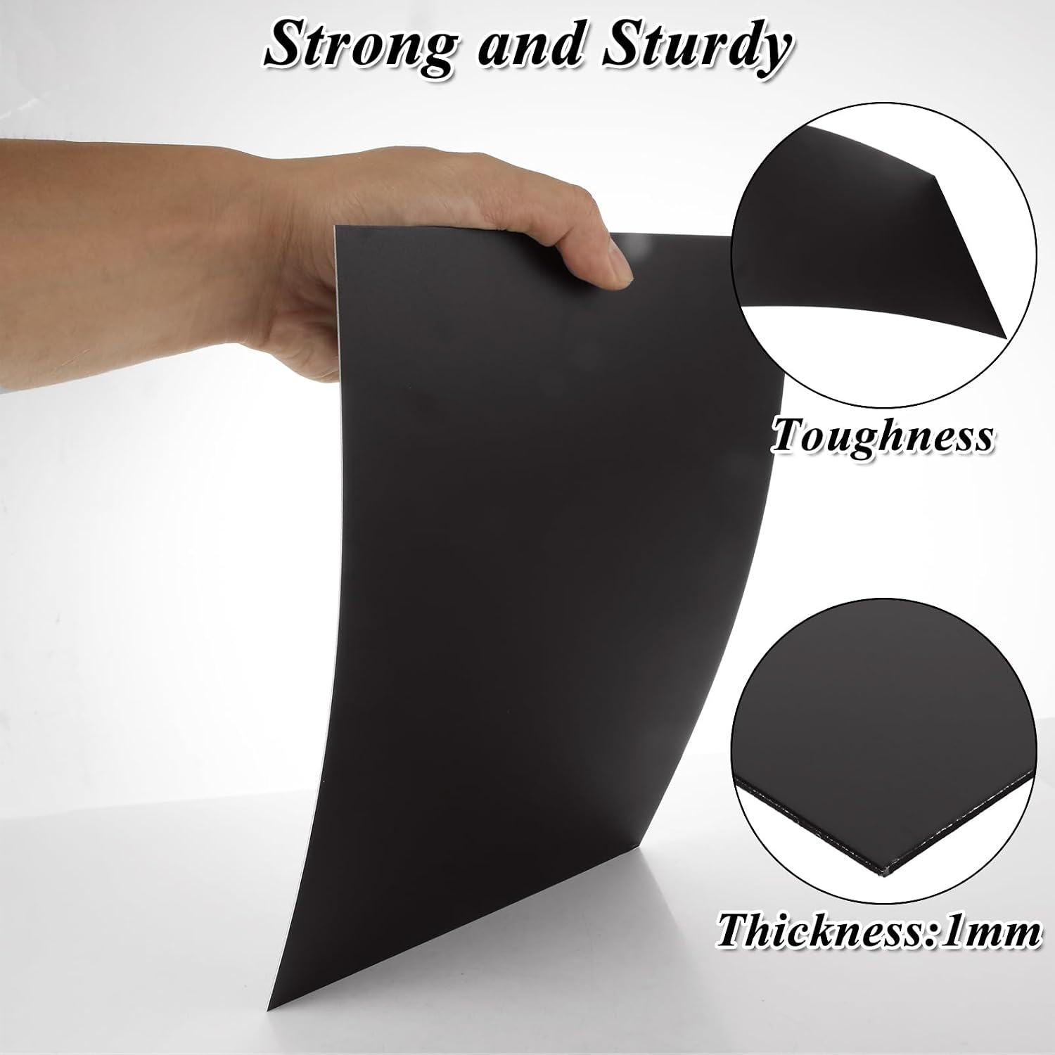3 Pcs Anodized Aluminum Sheets Metal, 12 x 8 inch Metal Plates Engraving Blanks, 1 mm Thin Black Aluminum Plates