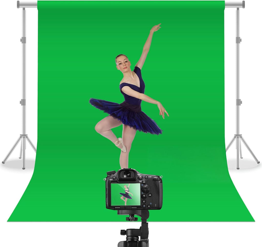 10X12ft Green Screen Backdrop for Photography | Chromakey Polyester Foldable Greenscreen Background,Green Screen