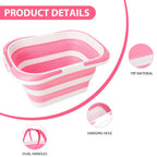 Collapsible Mop Bucket 4.2 Gallon(16L)-Pink White