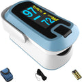 OLED Finger Pulse Oximeter, O2 Meter, Dual Color White/Light Blue