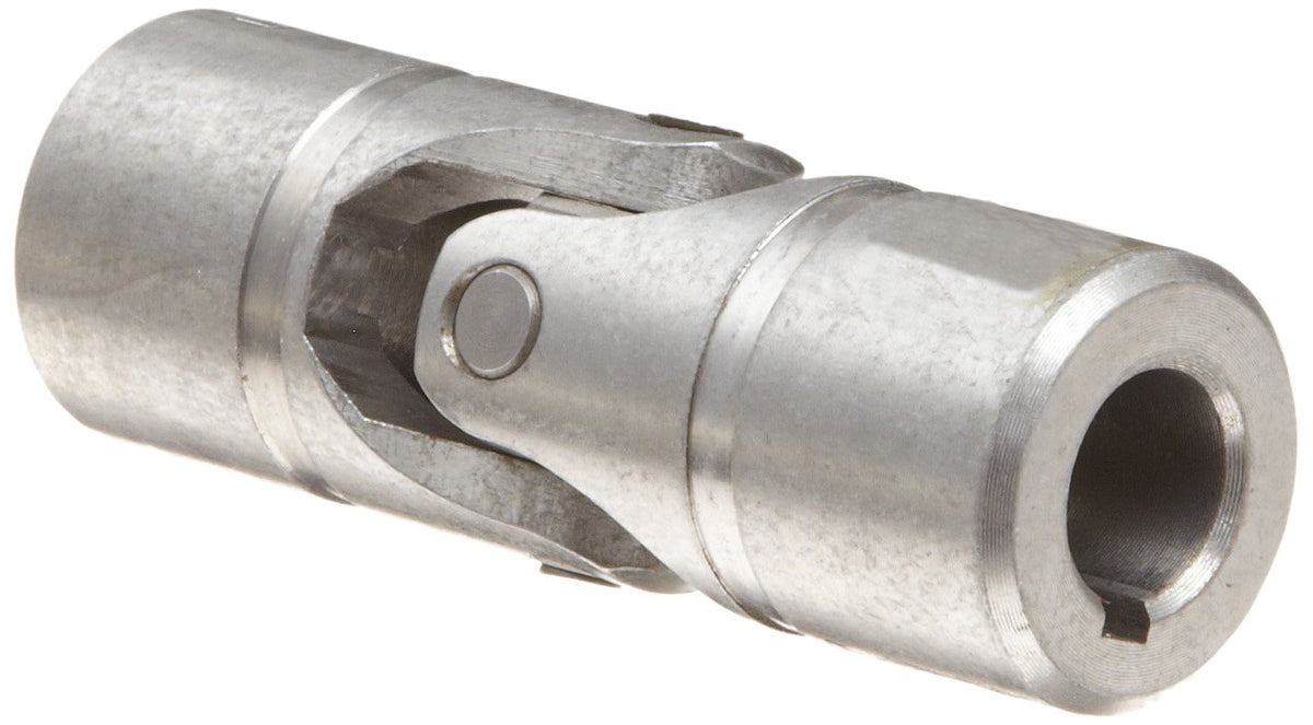 Lovejoy Size D6B Universal Joint, 1/2" Round Bore and 1/2" Round Bore, 1/8" x 1/16" Keyway, 1.00" Outer Diameter, 3.38" Overall Length