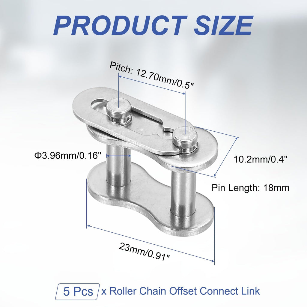DTGN 5Pcs ANSI #40 Roller Chain Connect Link, 12.70mm Pitch