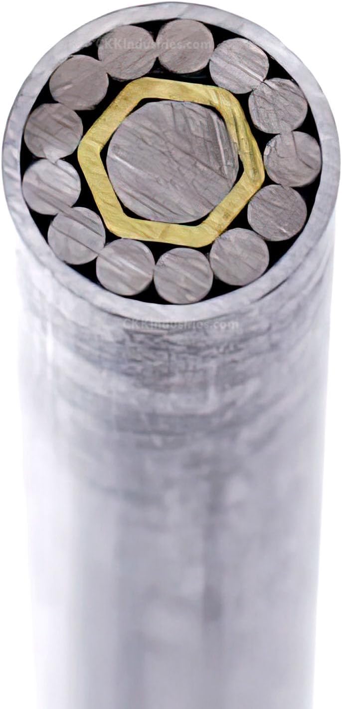 Mosaic Pin - (0.250 (1/4) Inch Diameter) - (853ASBS) - (Aluminum Outer Material)(Brass & Stainless Inner Material)
