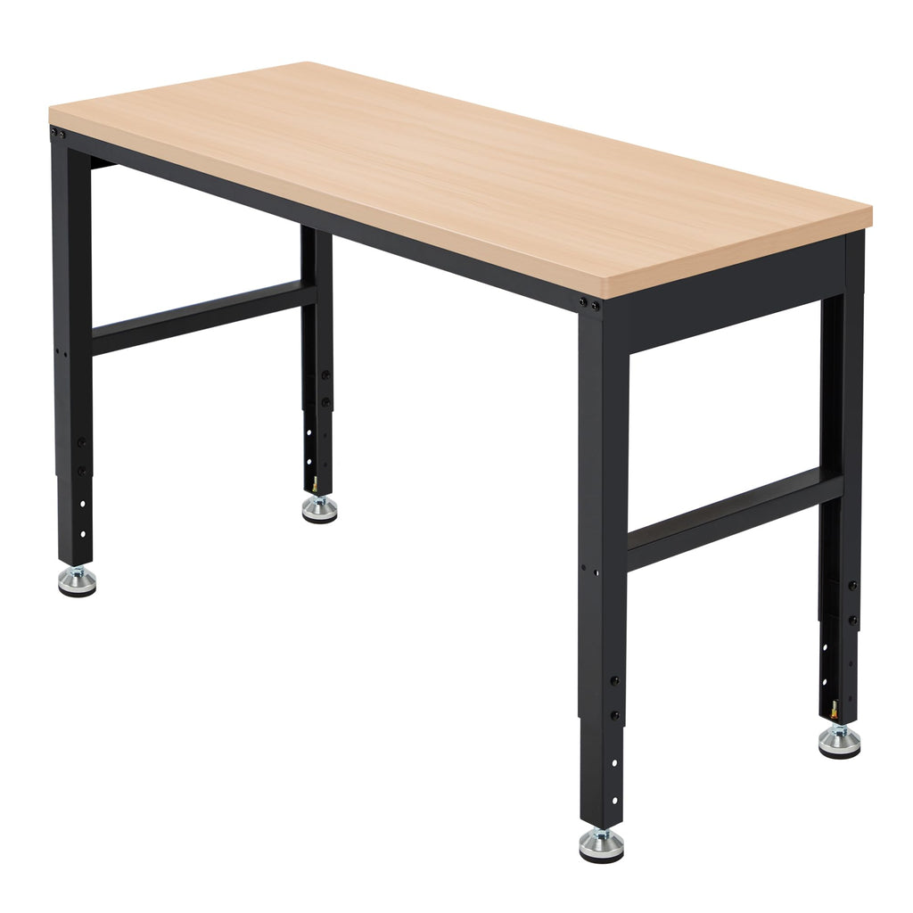 48" Adjustable Workbench, Heavy Duty Wood Workstation