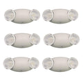 Amazon Basics LED Emergency Light, UL Certified, 6-Pack, Adjustable Two LED Bug Eye Head, Battery Backup, 90-Minute Backup, Nickel Cadmium