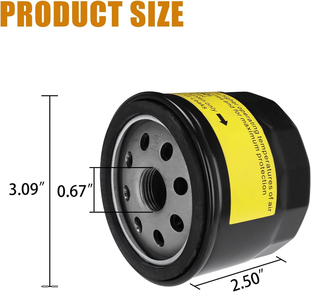2 Pack 842921 Oil Filter for Briggs & Stratton Vanguard V-Twin