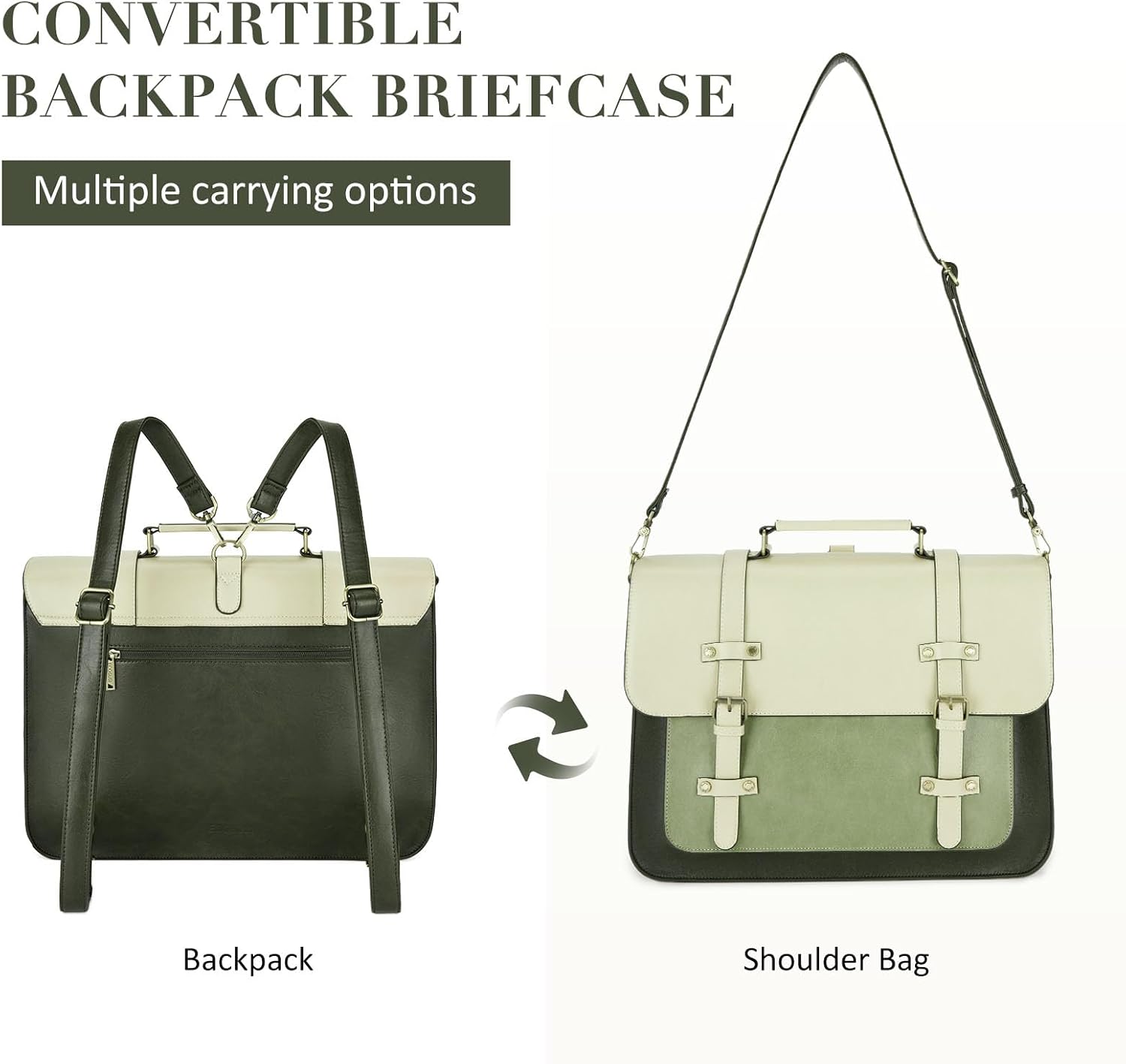 Laptop Bag for Women Vegan Leather Messenger Bag Fashion Briefcase Computer Satchel Bag