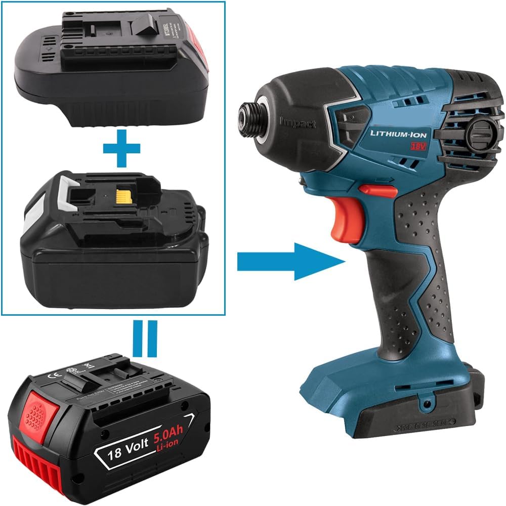 Battery Adapter for Makita to Bosch 18V Lithium-Ion Cordless Tool