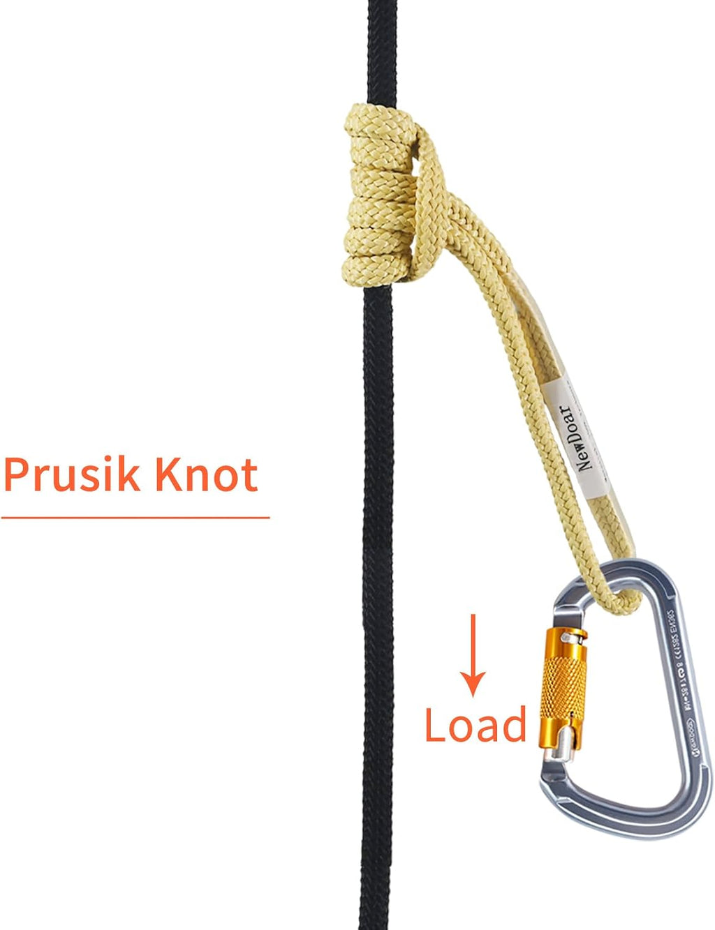 100% Kevlar Braided Friction Hitch,5620 MBS,Prusik Arborist Rope, Abrasion/Flame Resistant, High Strength Rescue