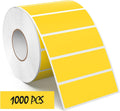 Yellow Rectangle Labels 3" x 1" Color Coding Stickers Roll 1000 Pcs