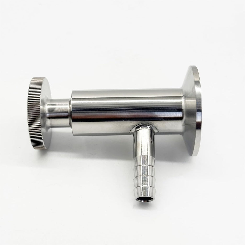Sanitary 1.5" Tri Clamp Sample Valve, 1/2 inch Barb O.D