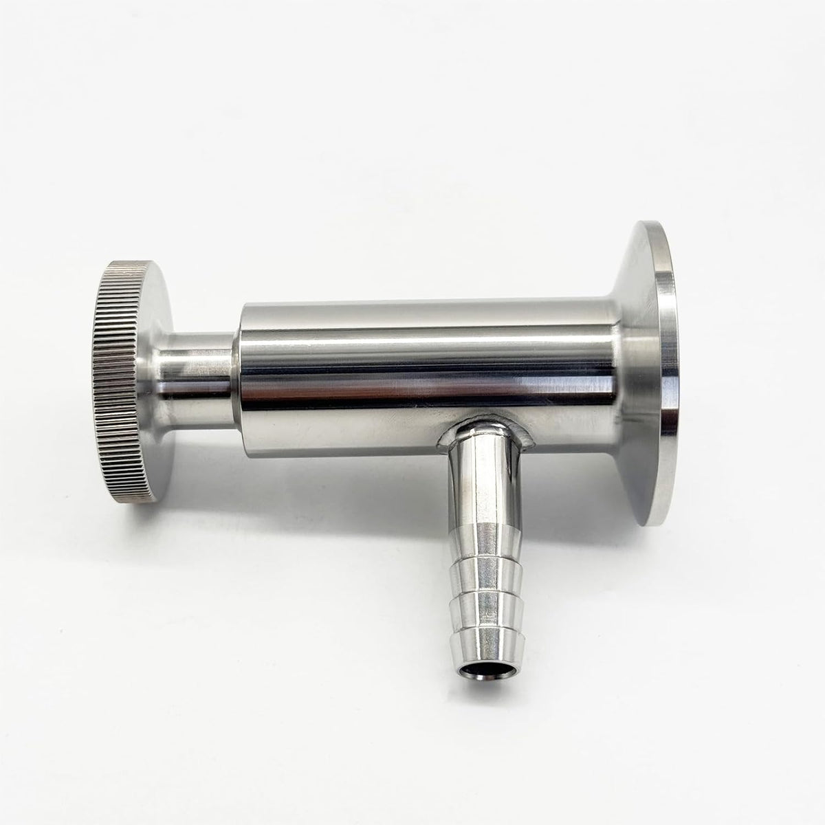 Sanitary 1.5" Tri Clamp Sample Valve, 1/2 inch Barb O.D