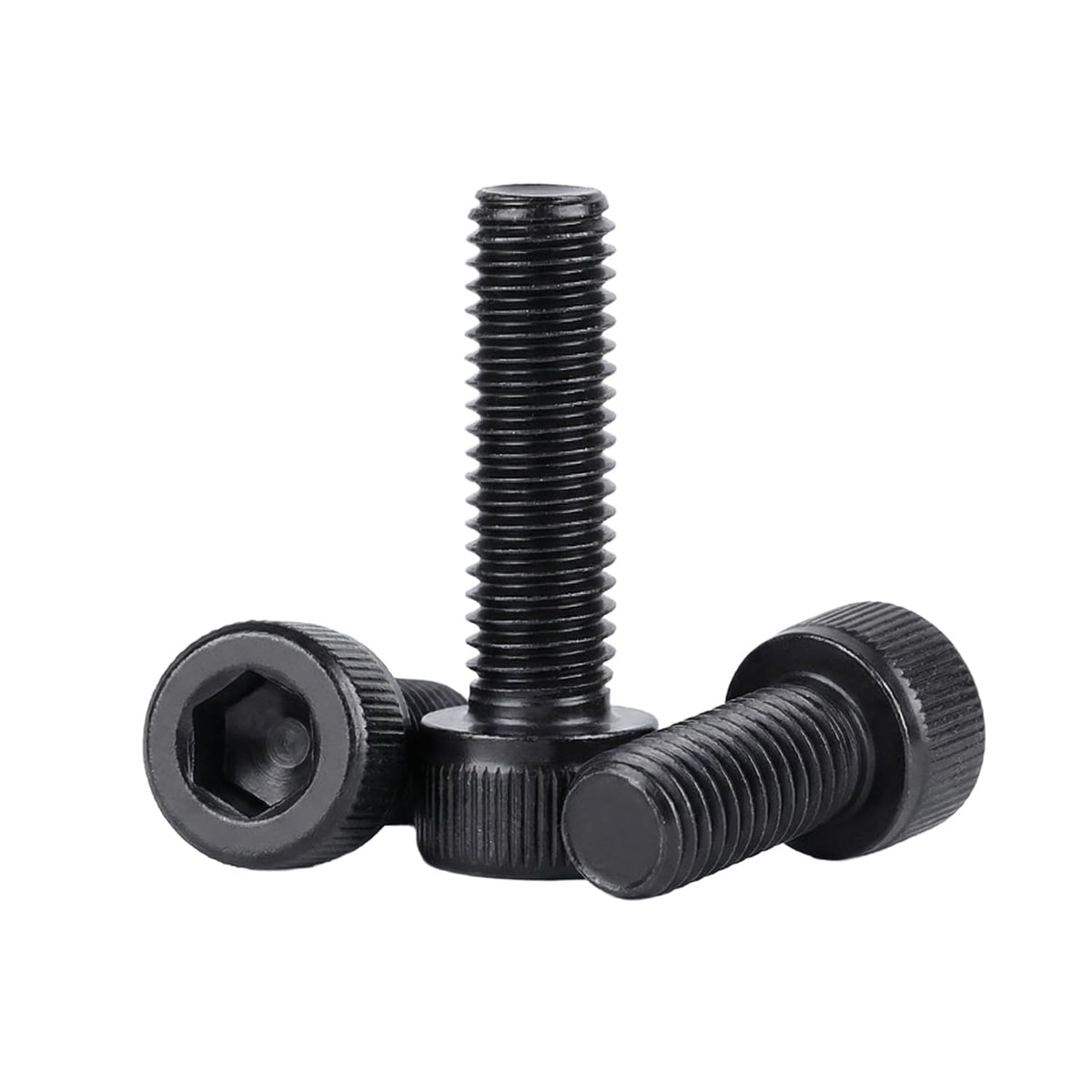M5 x 20mm(30 Pack) Hex Socket Head Cap Screws Bolts, Black Oxide 304 Stainless Steel 18-8, Hex Drive, Bright Finish Fully Machine Thread