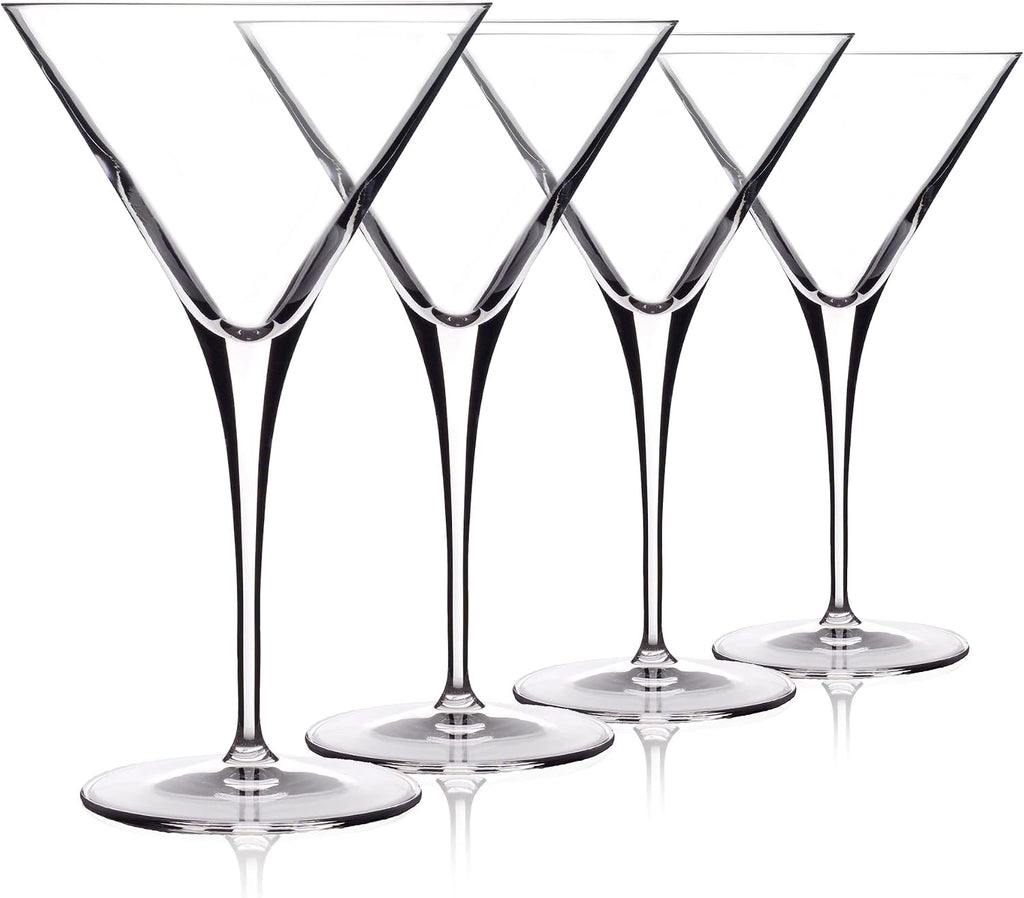 Crescendo Martini Glasses, 10 Oz - Clear, Set of 4