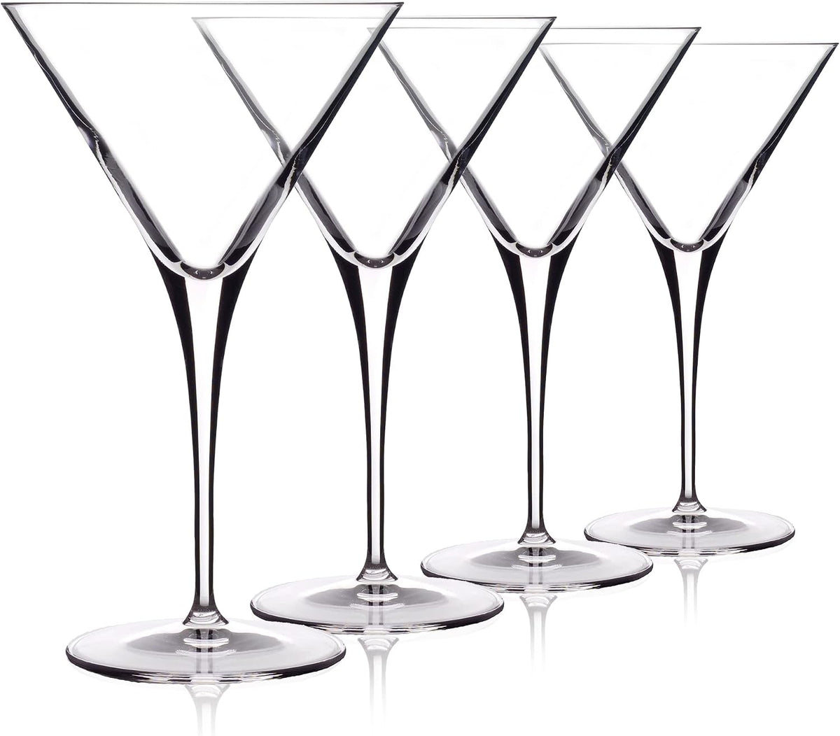 Crescendo Martini Glasses, 10 Oz - Clear, Set of 4