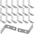 L Bracket Corner Braces 1.5 Inch, Zinc Plated, 20PCS