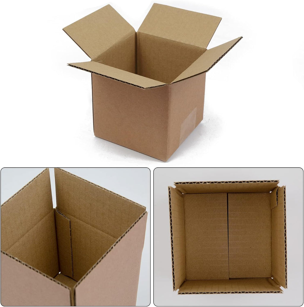 Shipping Boxes 4x4x4 Inches Small Corrugated Cardboard Boxes, 25 Pack