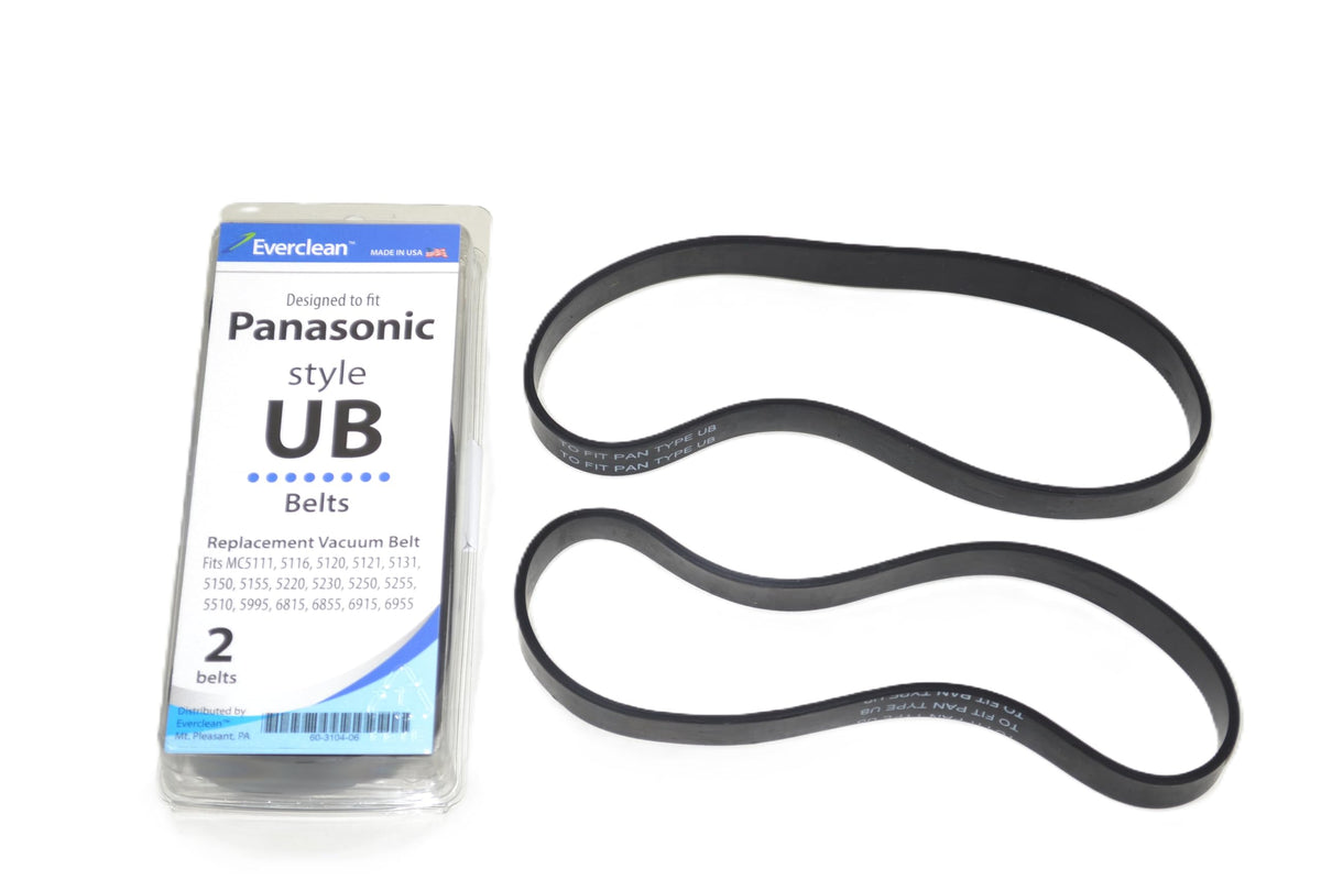 Everclean Vacuum Cleaner Replacement Belts Style UB 2 Pack