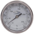 Dixon 30040104 Model 30 Bi-Metal Thermometer 1/2" MNPT CBM, 3" Face, 4" Stem, 4"