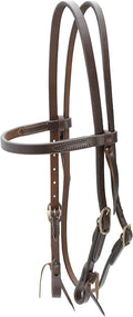LuxeLeather Heavy Oiled Leather Western Horse Headstall, Adjustable Harness Leather Bridle Tack for Riding, Training
