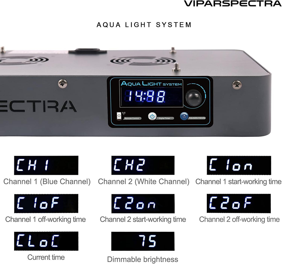 165W LED Aquarium Light Dimmable Full Spectrum LED Reef Lights