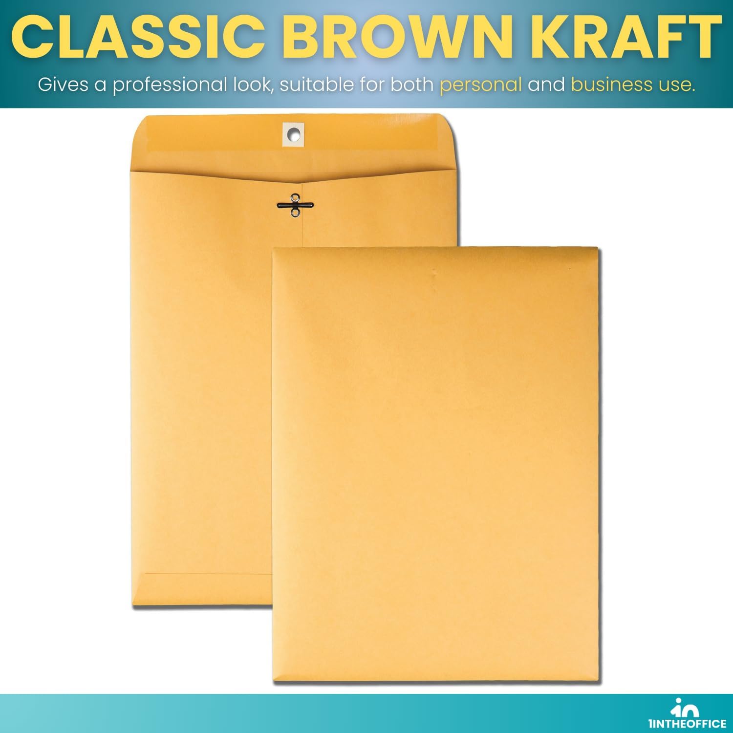 Clasp Envelopes, Brown Manilla Envelopes with Clasp, Gummed Flaps (10x13)