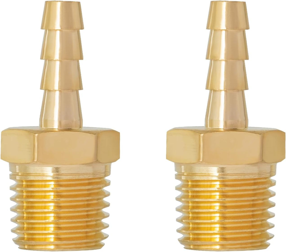 SUNGATOR 1/4" NPT to 3/16" Barb, Hose Barb Fitting, Air Hose Fitting, 2-PCS