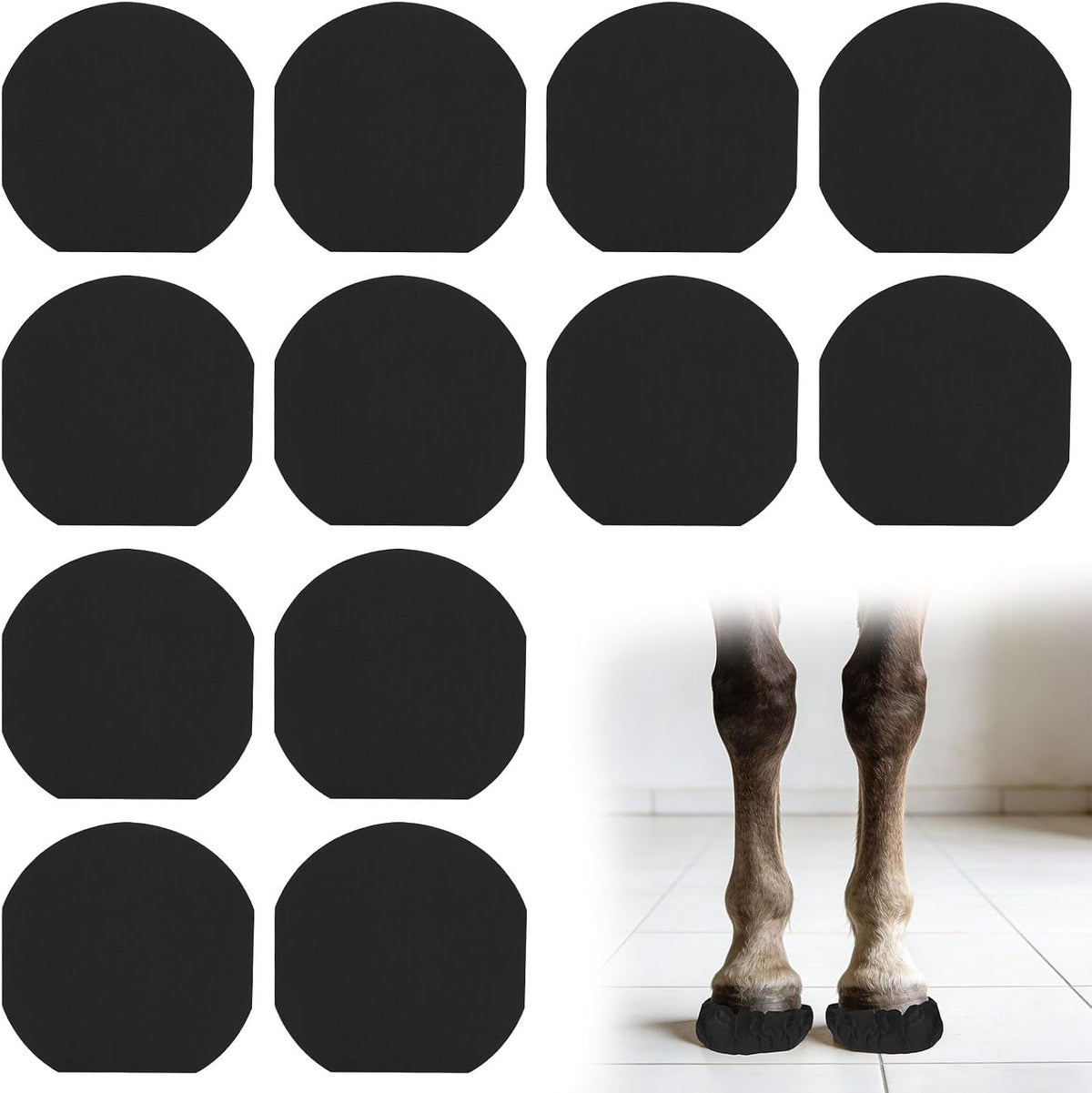 12 Pack Horse Hoof Tape, Hoof Abscess Pads Wrap for Horse, Breathable Hoof Tape Hoof Packing for Hoof Laminitis
