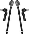 4Pcs Front Steering Inner Outer Tie Rod Ends Kit