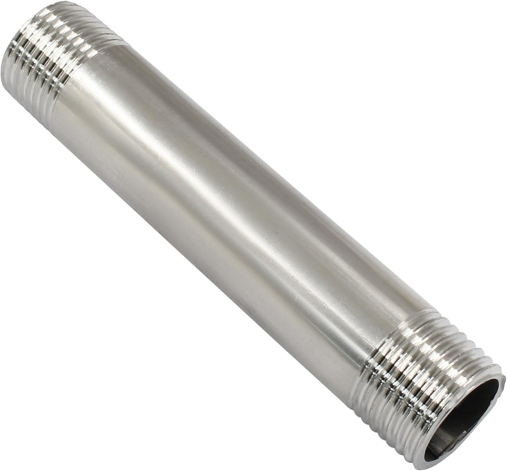 1/2" NPT x 1/2" NPT Stainless Steel Male Thread Nipple