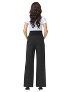 Women's Maternity Work Pants Wide Leg Black Medium