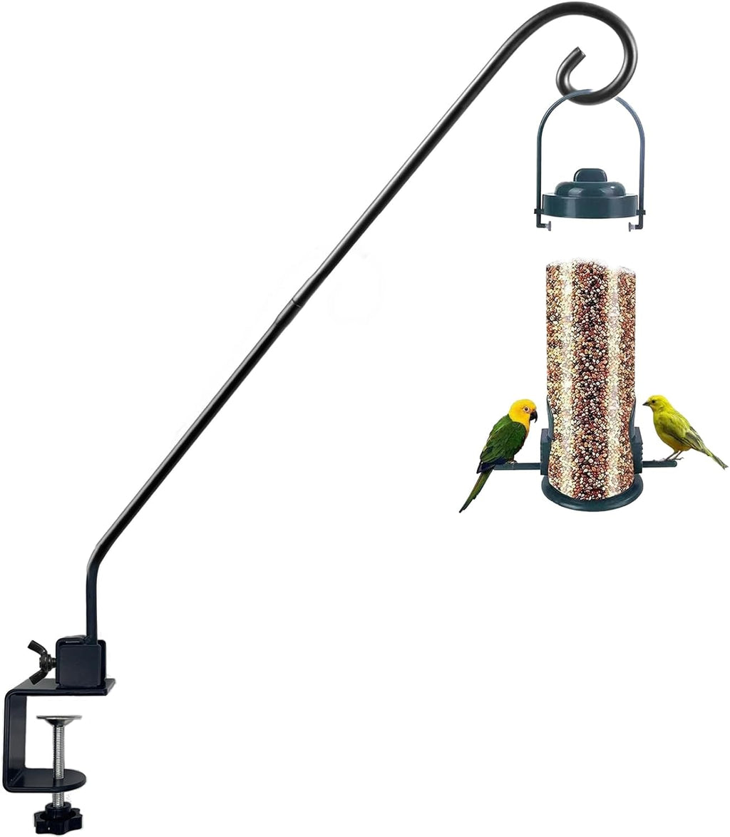 Heavy Duty Deck Hook,Courtyard Decoration,Pole 32”Long Metal Deck Railing Hooks for Hanging Bird