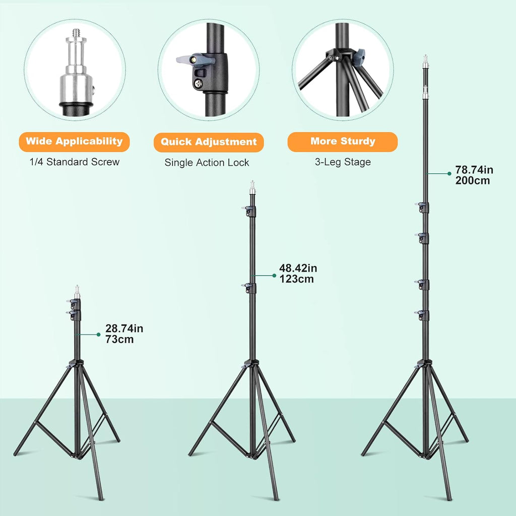 Softbox Lighting Kit - 30"X30" Professional Photography Lighting for Filming, Model Portrait, Product & Fashion