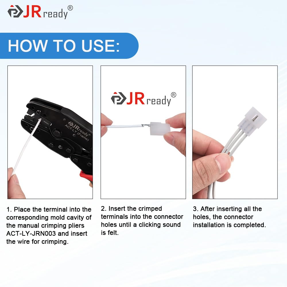 JRready ST6410 062" 9 Pin Conenctor Kit Molex Male and Female Power Housing Plug 18-24AWG Crimp Terminals 1.57mm Dia, Pins Sockets Standard .062" 03061092 and 03062092 3.68mm Pitch 4Pairs
