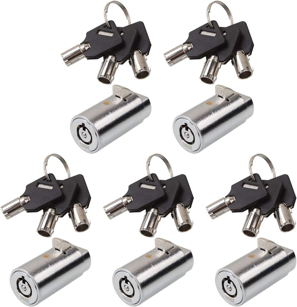 Candy Machine Key, High Security Vending Machine Lock and Key (Keyed Alike), 5-Pack Soda Machinee Locks Pick Tubular