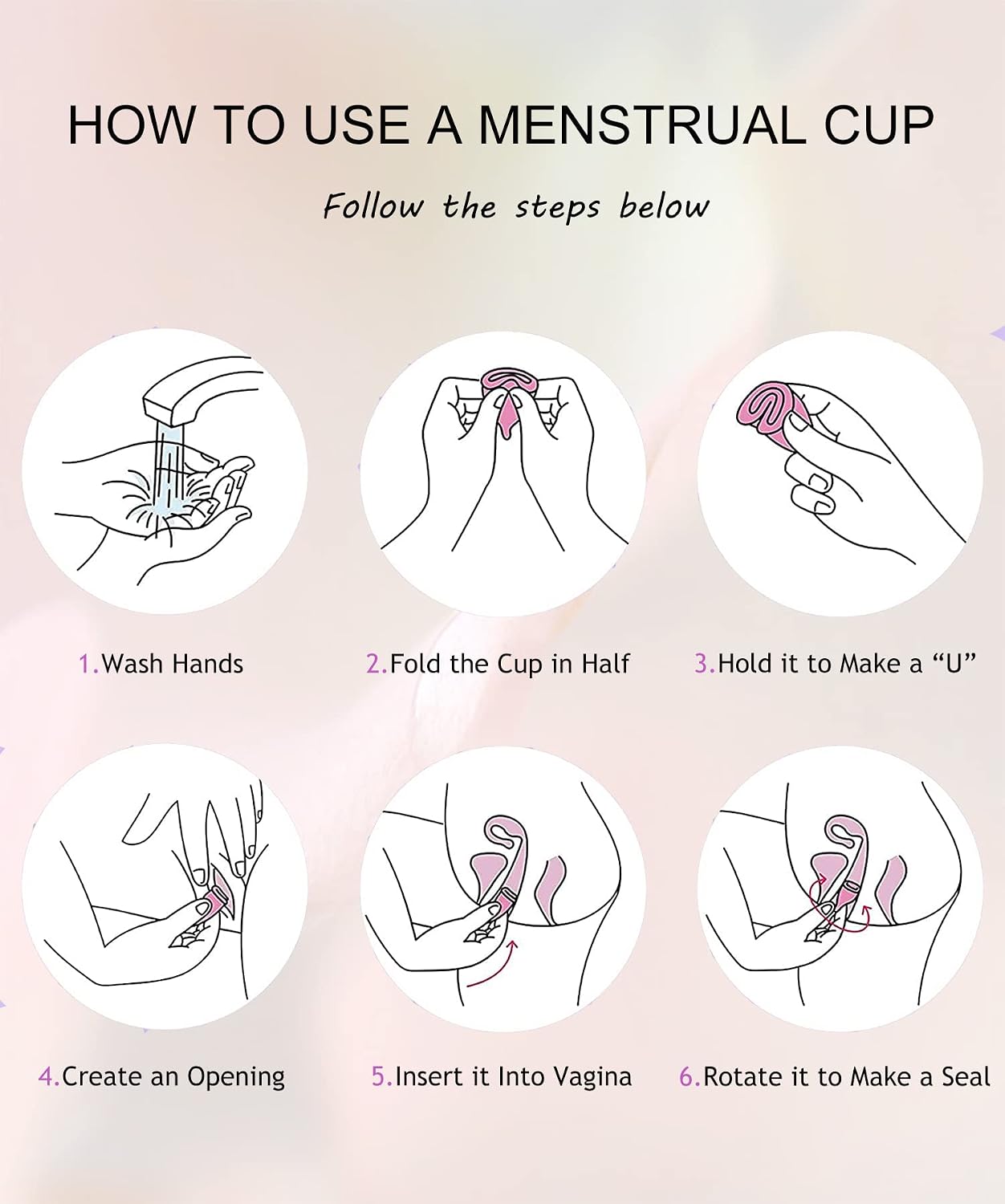Menstrual Cups with Collapsible Storage Cup, Leak-Proof Design with Medical Grade Silicone Period Cups Reusable