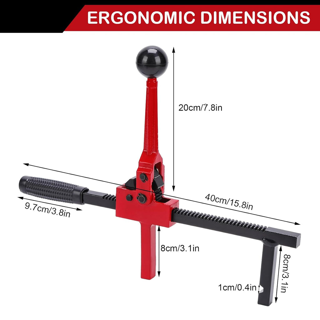 Chain Link Fence Stretcher Tool,15.8'' Metal Ratchet Wire Mesh Fence Tightener and Puller with Grooves,9'' Tension
