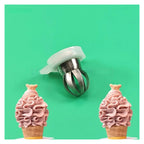 Compatible for Flower Petals Shaped Ice Cream Modeling Cap, Soft Ice Cream Machines