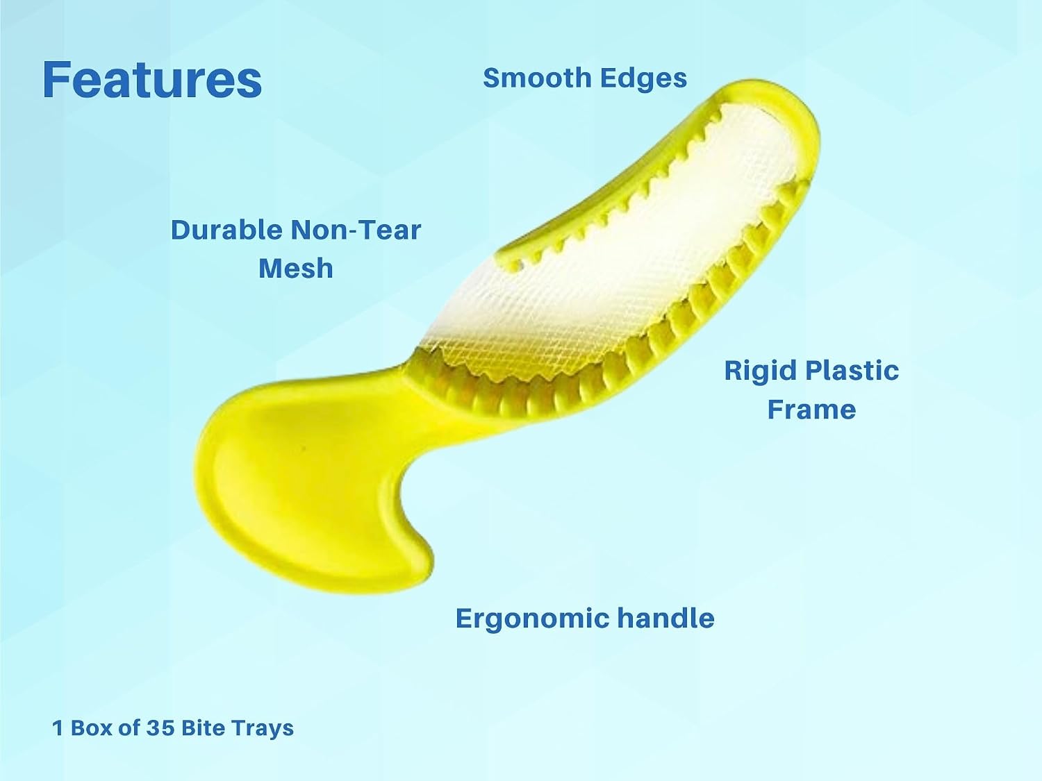 35 Quadrant Dental Bite Registration Impression Trays, Impression Trays for Teeth Molds 1 Box of 35 Bite Trays