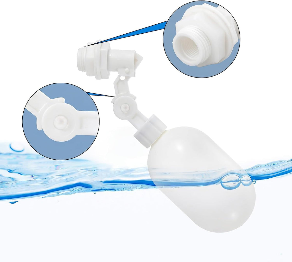2Pcs 1/4" Quick Connect Float Ball Valve for RO Water System
