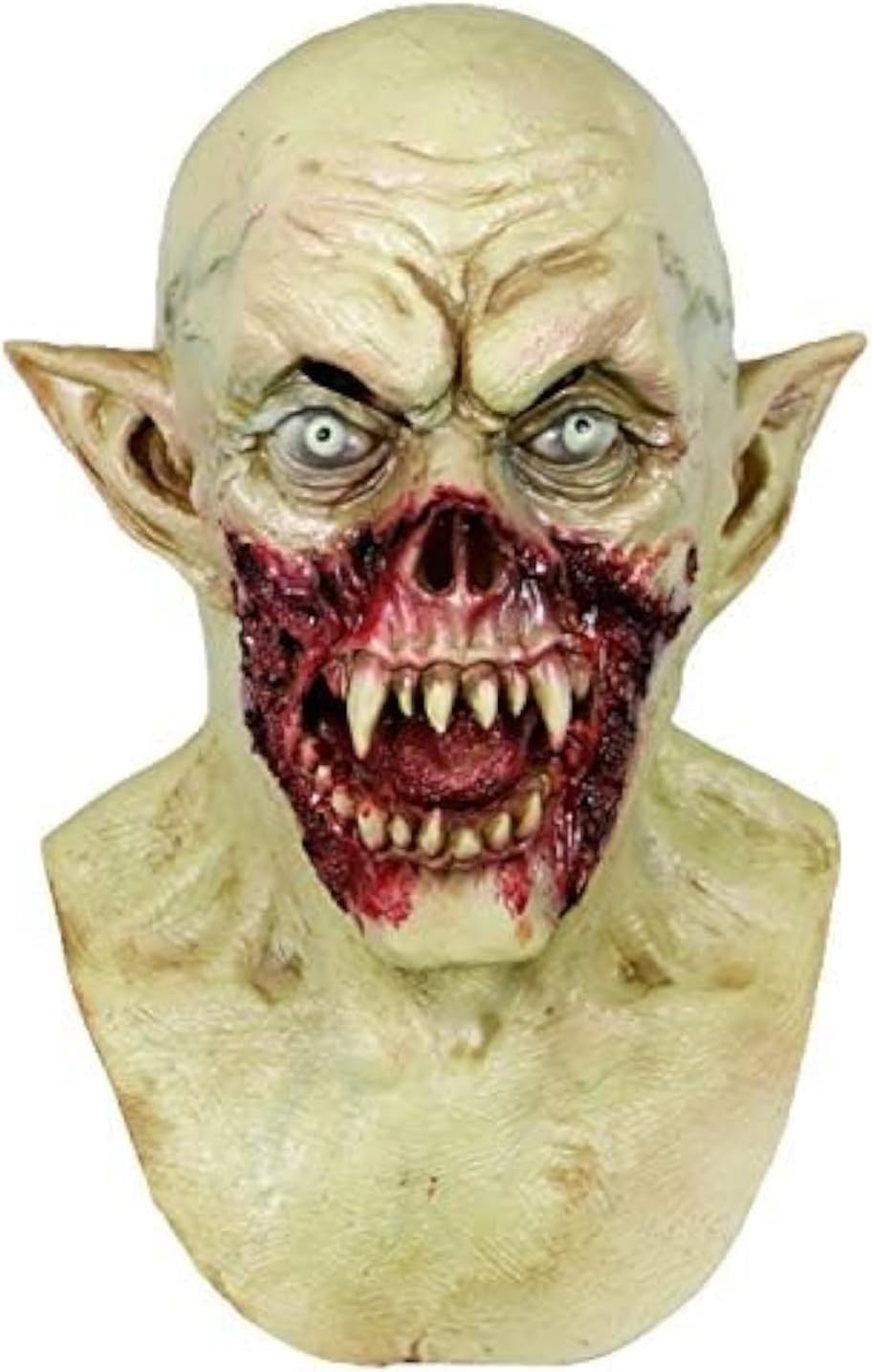 Vampire Mask Zombie Head Mask for Adult, Scary Horror Creepy Demon Monster Mask for Halloween Costume Party.