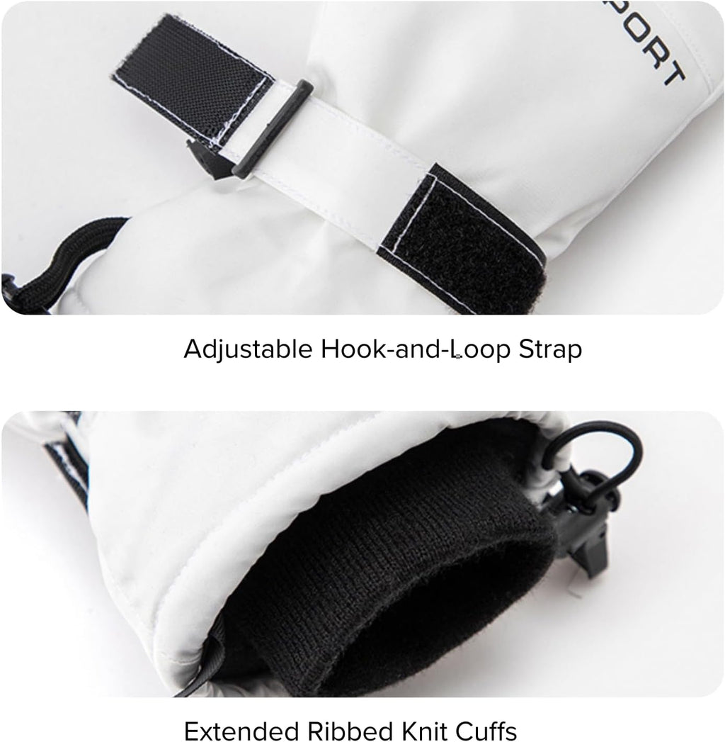 Winter Ski Gloves Waterproof Windproof Snow Gloves Thermal Insulated Touchscreen with Pocket for Men Women Cycling