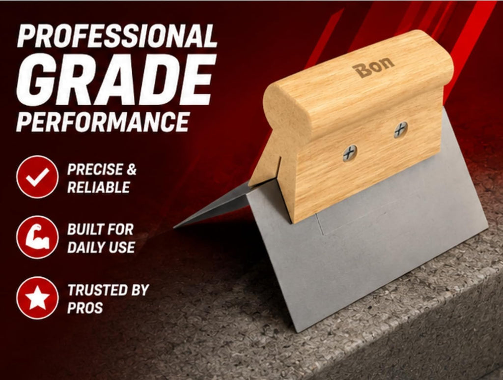 Outside Corner Tool Stainless Steel 1/8 Inch Blade with Durable Wood Handle | Clean Finishing on Drywall, Plaster