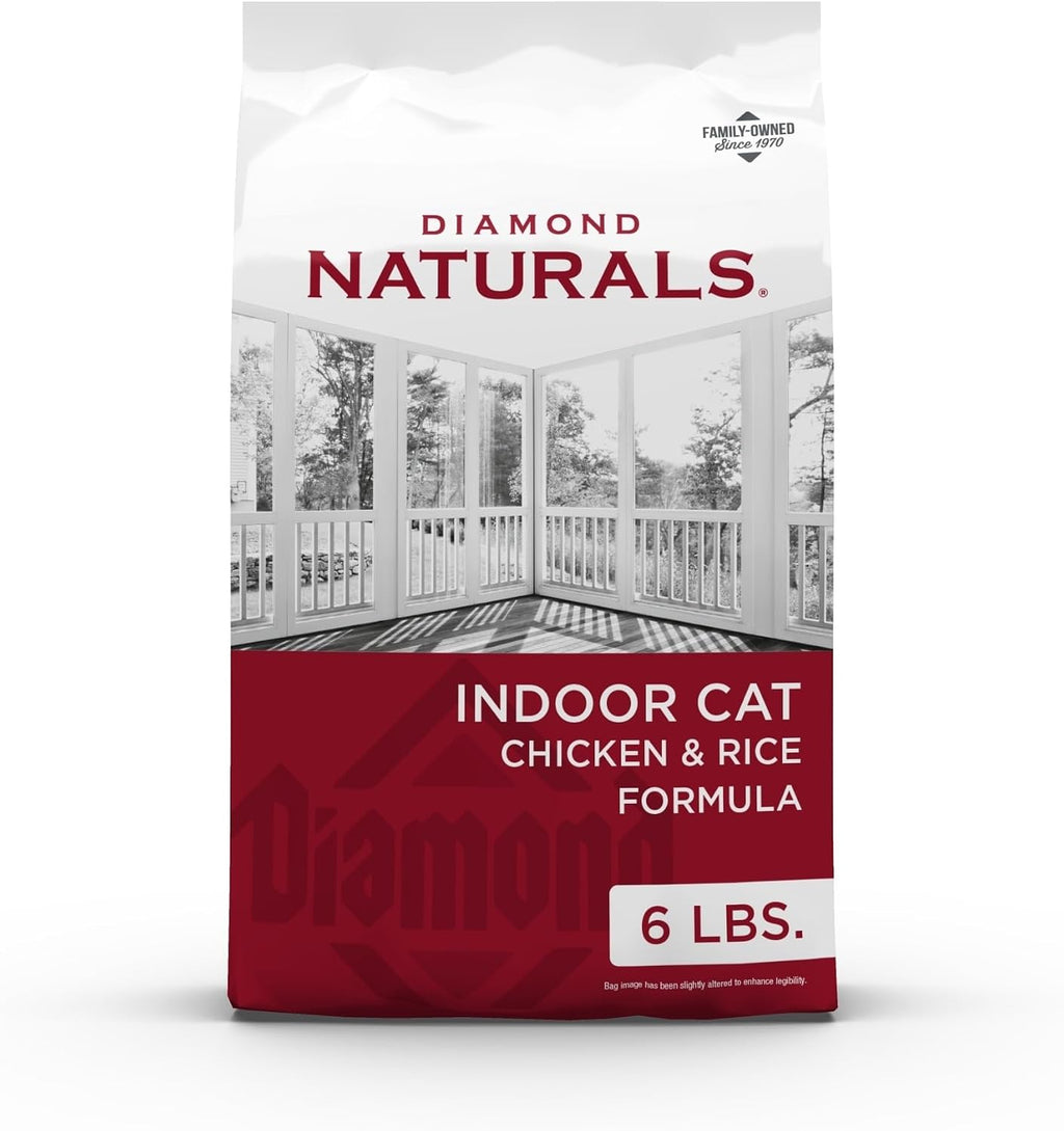 Indoor Adult Dry Cat Food, Chicken & Rice, 6lb