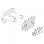 uxcell 8Pcs #40 Chain Master Connector Link Roller, 1/2" Pitch Carbon Steel, Standard Connecting Split Links for 08A Chain